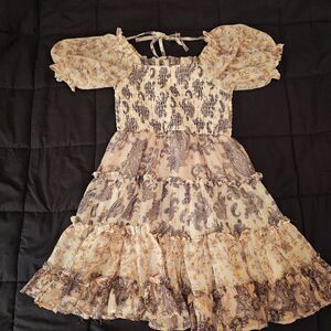 Rare Editions Girls Paisley Tiered Dress Size 5